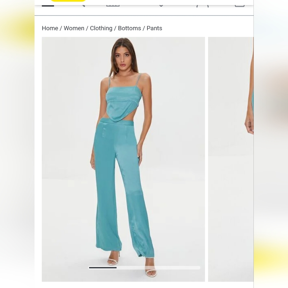 Forever 21 | Womens satin wide leg pant | size medium